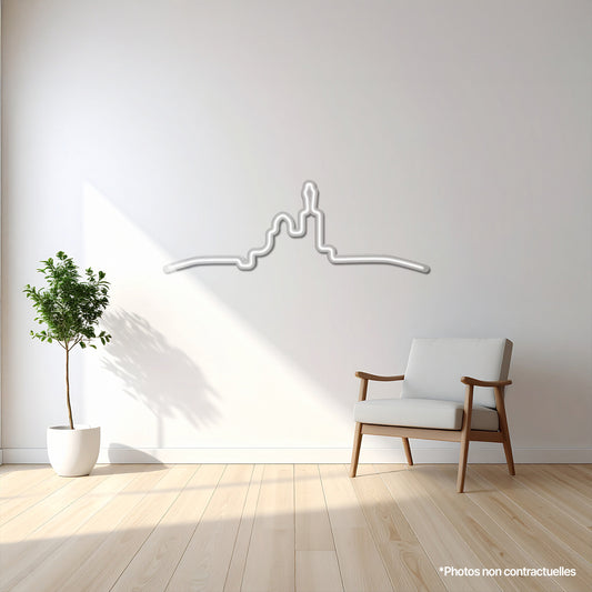 ligne marseille décoration murale lumineuse en LED marseille skyline marseille silhouette marseille olympique de marseille