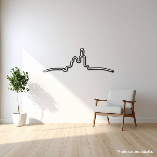 ligne marseille décoration murale lumineuse en LED marseille skyline marseille silhouette marseille olympique de marseille