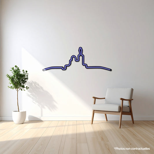 ligne marseille décoration murale lumineuse en LED marseille skyline marseille silhouette marseille olympique de marseille