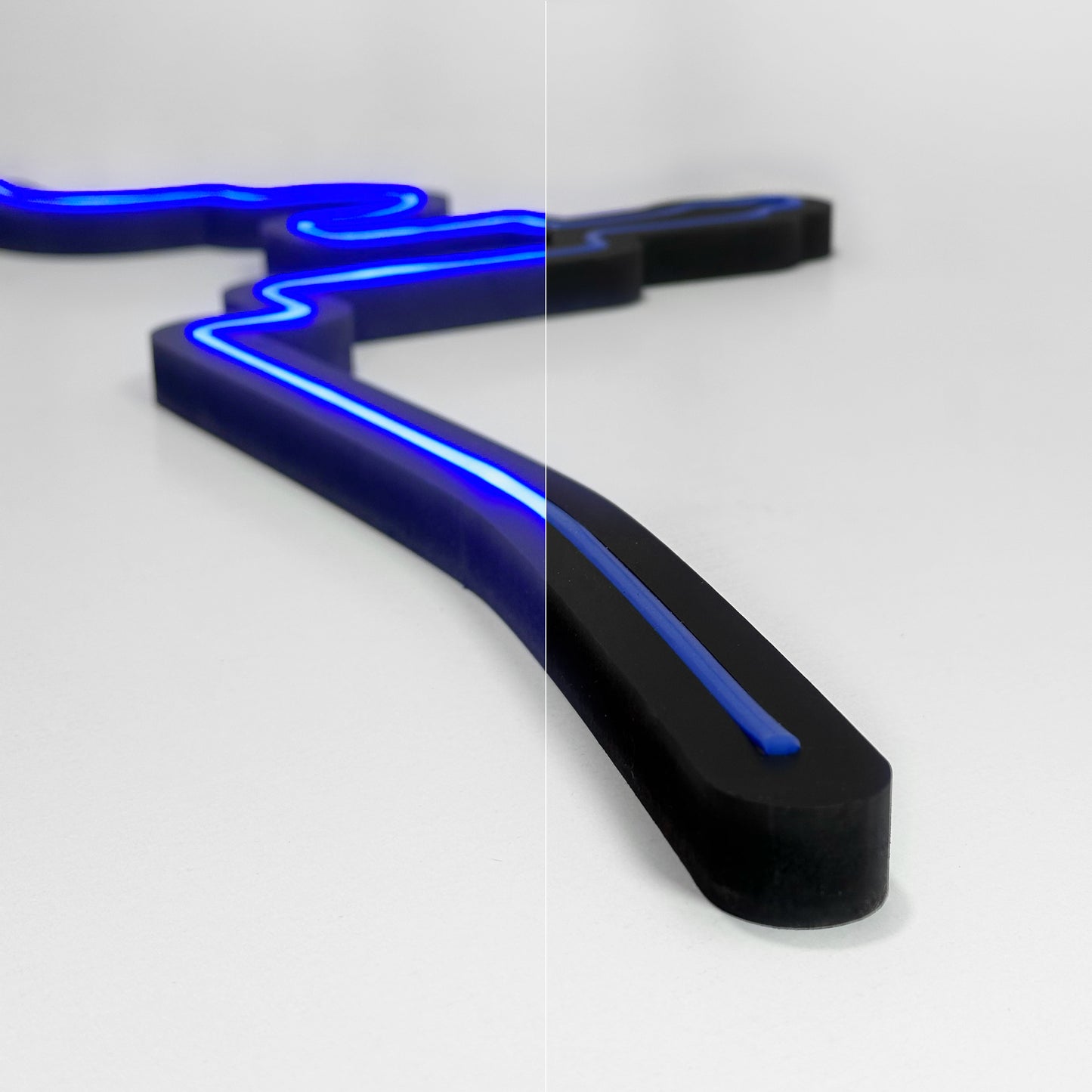 ligne marseille décoration murale lumineuse en LED marseille skyline marseille silhouette marseille olympique de marseille