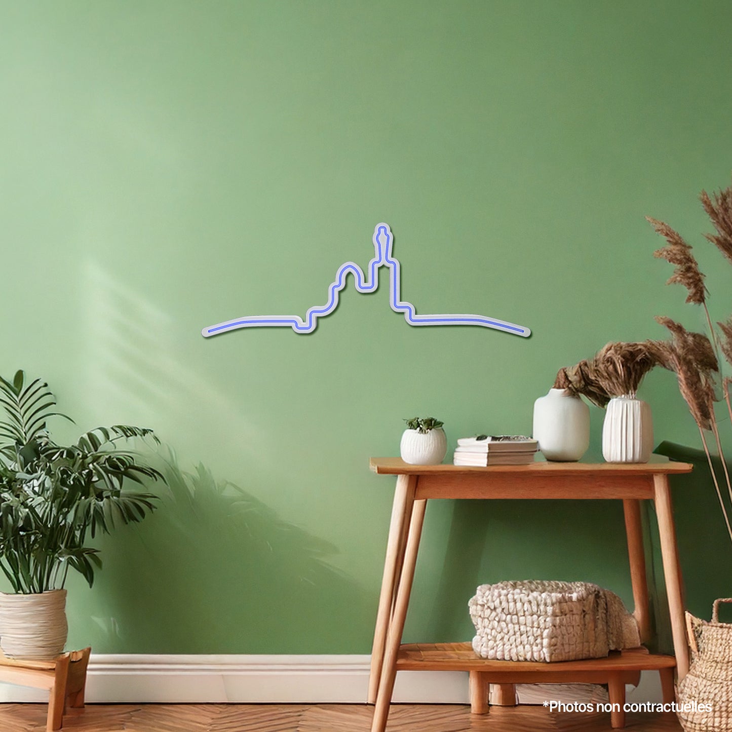 ligne marseille décoration murale lumineuse en LED marseille skyline marseille silhouette marseille olympique de marseille