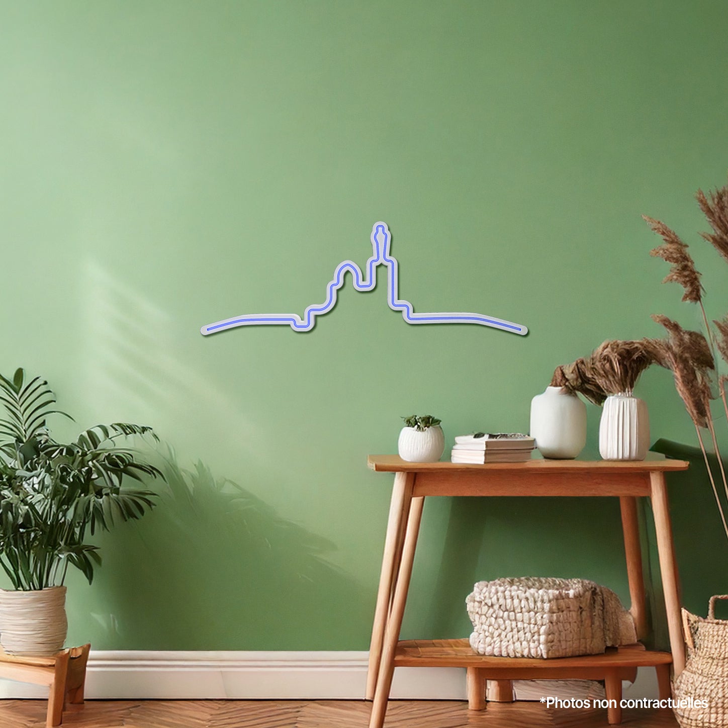 ligne marseille décoration murale lumineuse en LED marseille skyline marseille silhouette marseille olympique de marseille